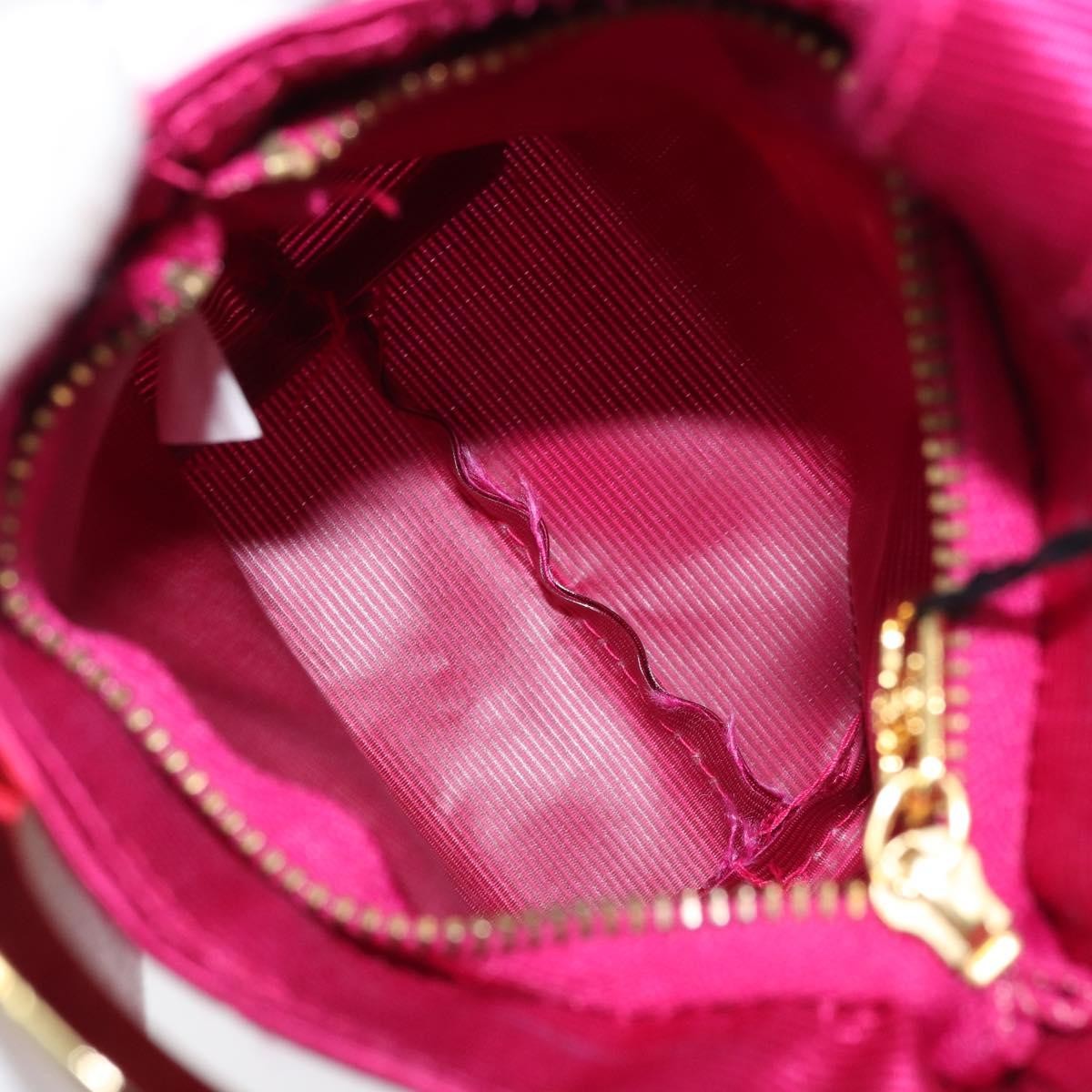 Celine Circle Logo Canvas, Pink, Canvas, Clutch