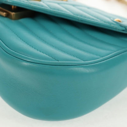 Louis Vuitton New Wave Chain Quilted Leather, Blue, Leather, Shoulder Bag