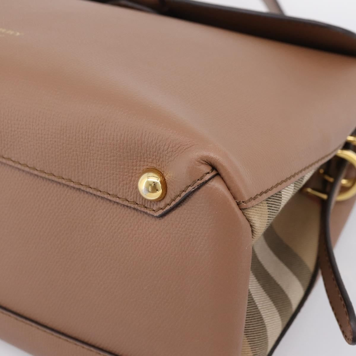 Burberry Camberley Top Handle Leather, Brown, Leather, Shoulder Bag