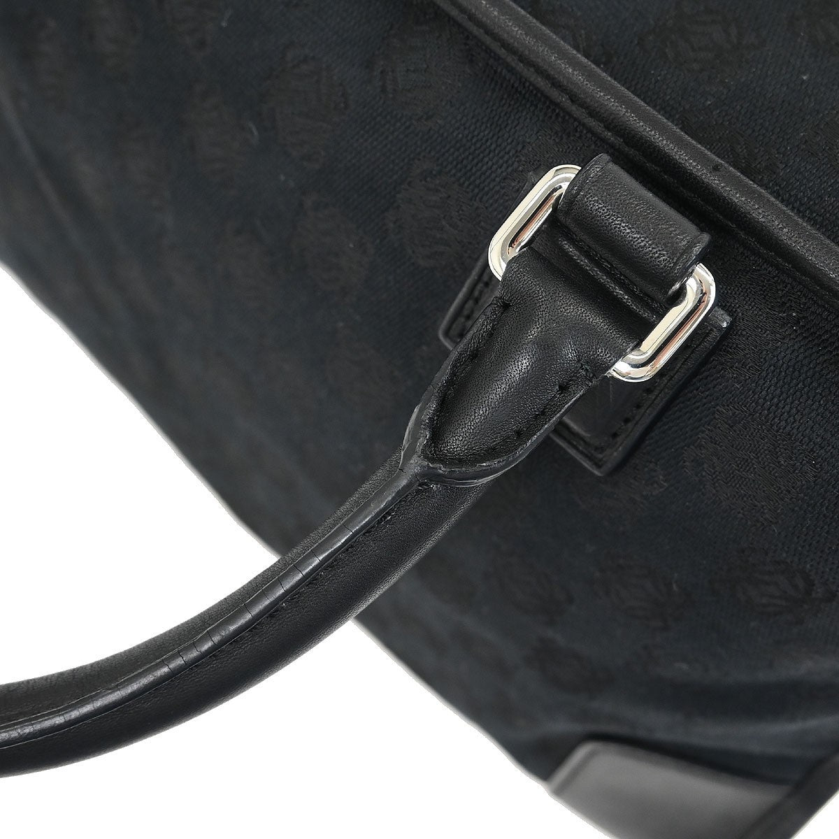 Loewe Amazona Leather and Jacquard Canvas, Black, Canvas, Handbag
