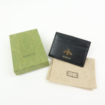 Gucci Animalier Card Holder Leather, Black, Leather, Card Holder