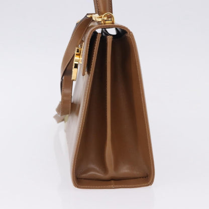 Salvatore Ferragamo Gancini Convertible Top Handle Leather, Brown, Leather, Handbag