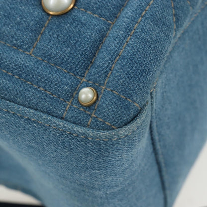 Gucci Pearly GG Marmont Embellished Matelasse Denim, Blue, Denim, Backpack