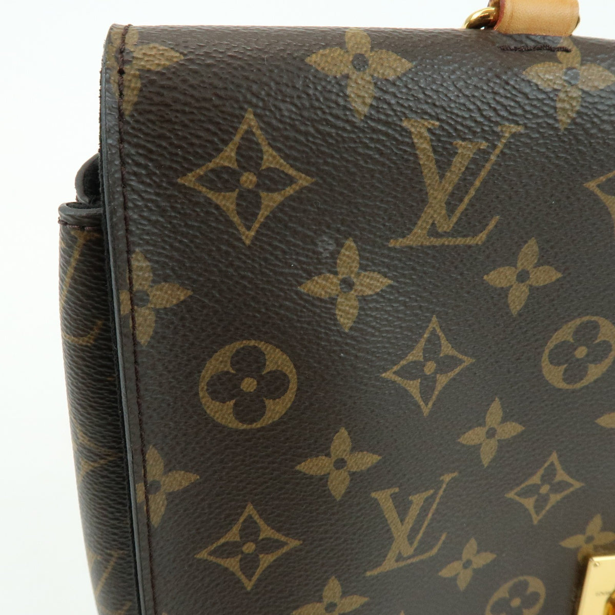 Louis Vuitton Marignan Monogram Canvas with Leather, Brown, Canvas, Handbag