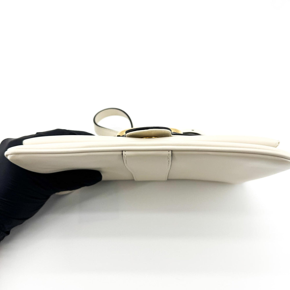 Gucci Arli Leather, White, Leather, Shoulder Bag