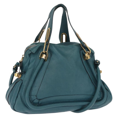 Chloe Paraty Top Handle Bag Leather, GREEN, LEATHER, Shoulder bag