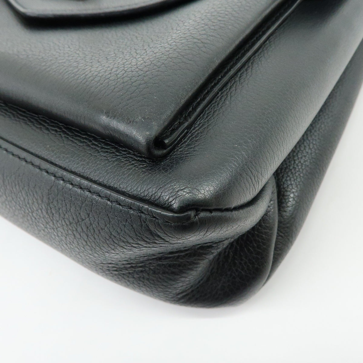 Louis Vuitton Lockme Ever Leather, Black, Leather, Handbag