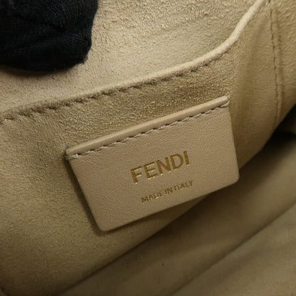 Fendi Kan I Leather, Beige, Leather, Shoulder Bag