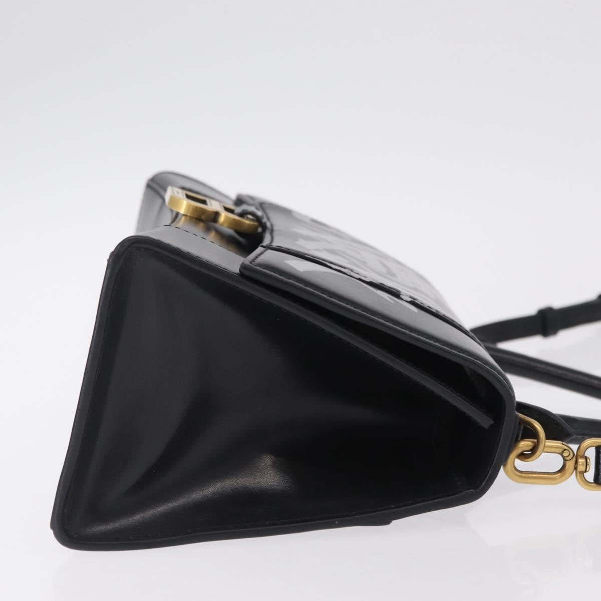Balenciaga Graffiti Hourglass Top Handle Leather, Black, Leather, Handbag