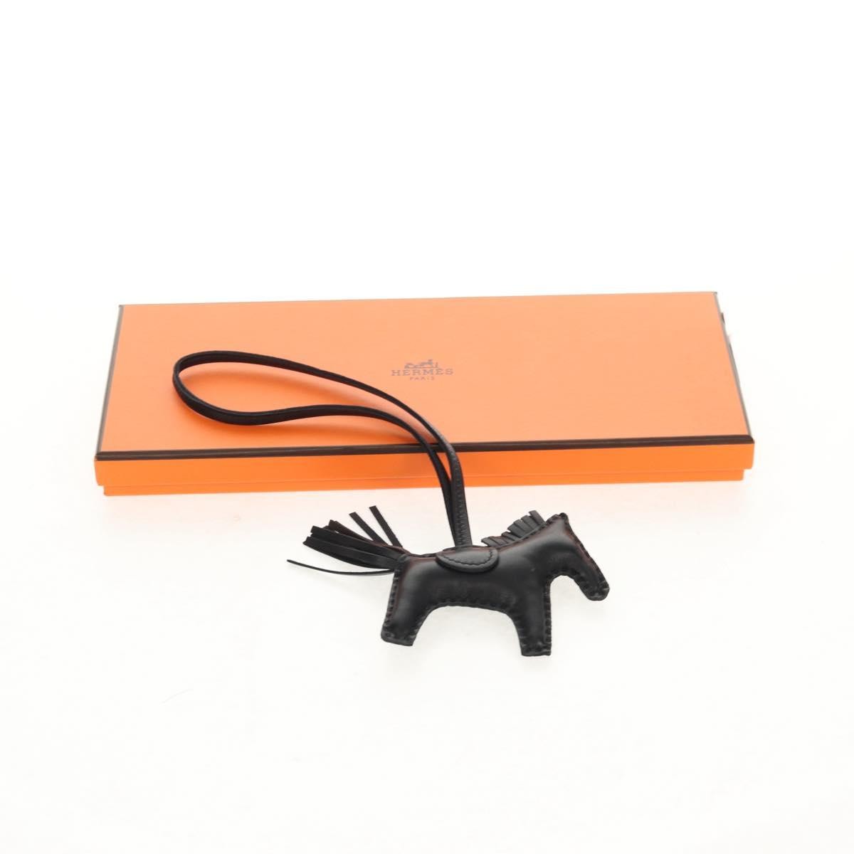 Hermes So Black GriGri Rodeo Bag Charm Leather, Black, Leather, Charm