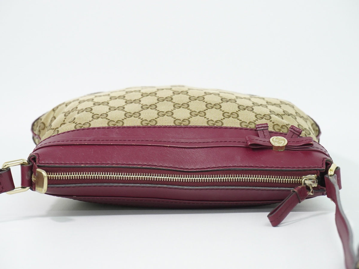 Gucci Mayfair Messenger GG Canvas and Leather, Beige, Canvas, Shoulder Bag
