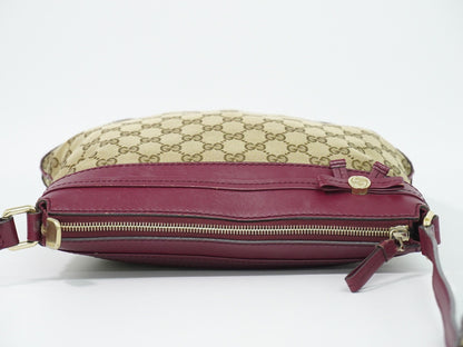 Gucci Mayfair Messenger GG Canvas and Leather, Beige, Canvas, Shoulder Bag