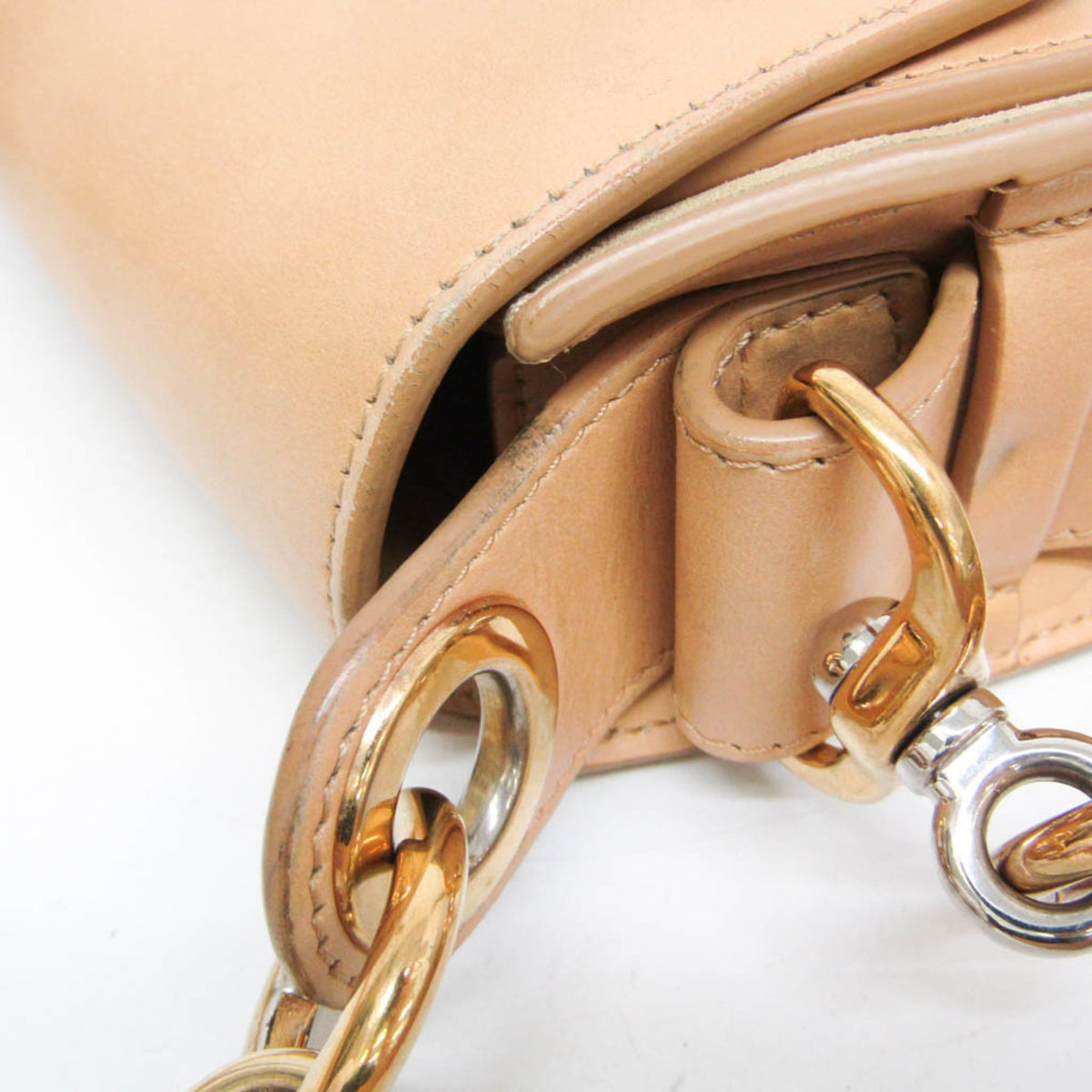 Chloe Tess Suede with Leather, Beige, Leather, Handbag