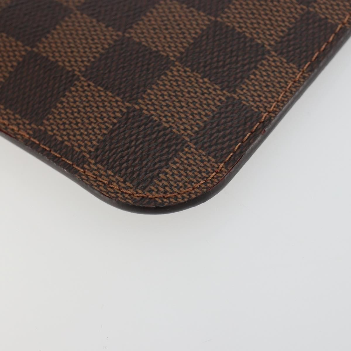 Louis Vuitton Neverfull Pochette Damier, Brown, Canvas, Clutch