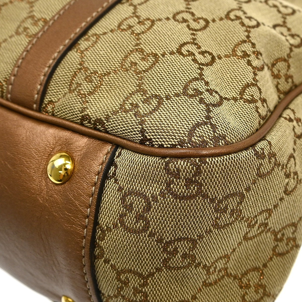 Gucci Twins GG Canvas with Leather, Beige, Canvas, Tote Bag