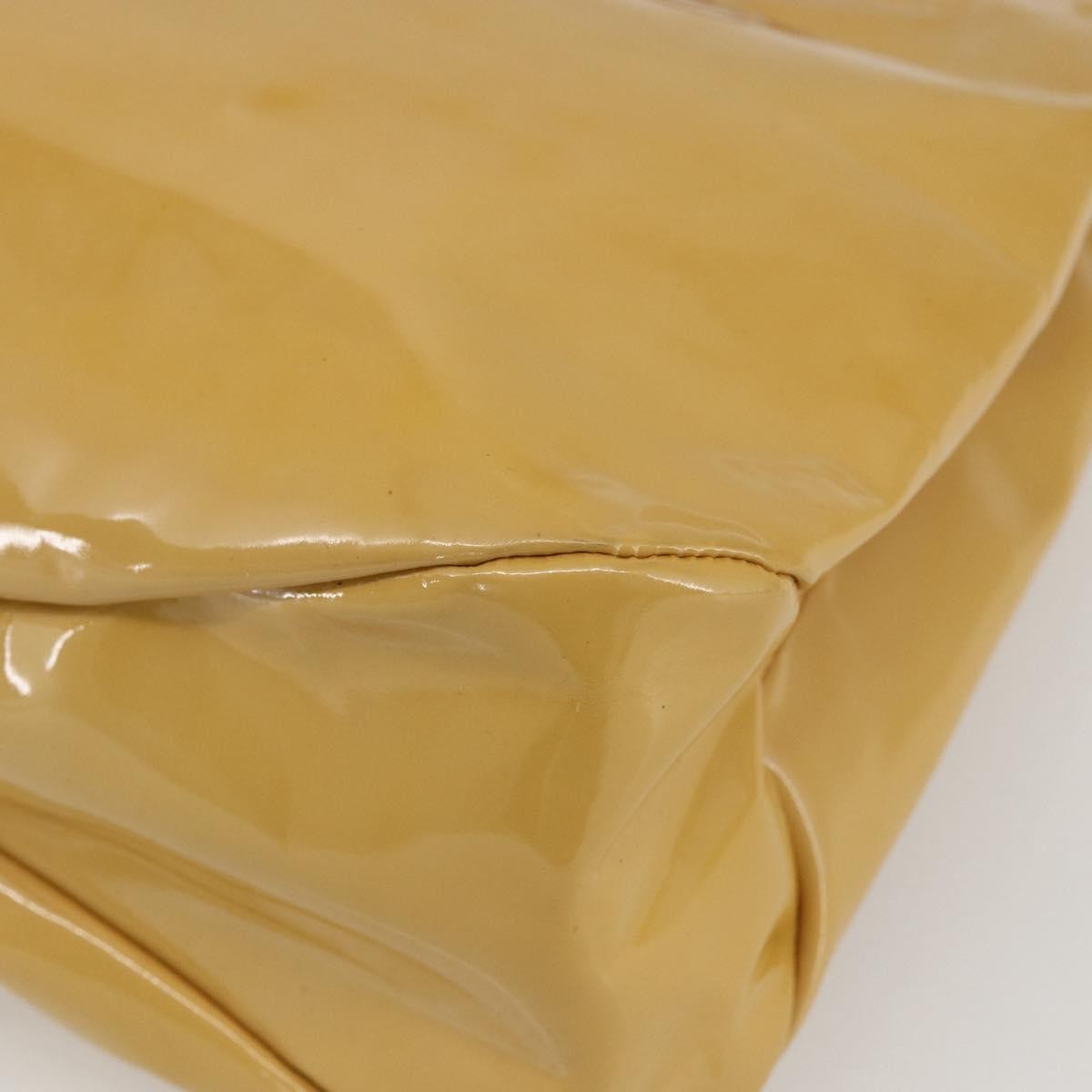 Salvatore Ferragamo Vala Patent Leather, Yellow, Patent Leather, Handbag