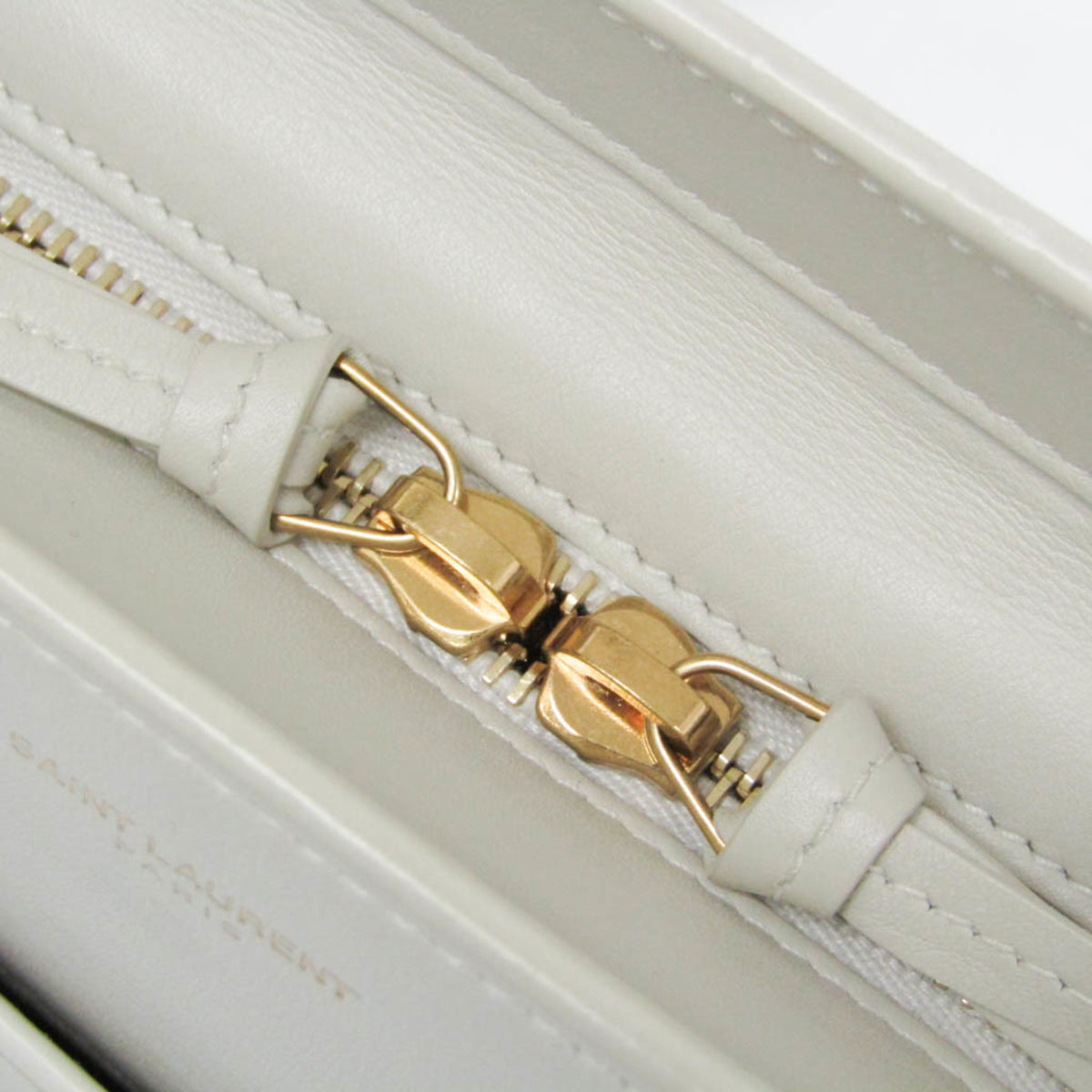 Saint Laurent East Side Smooth Leather, White, Leather, Tote Bag