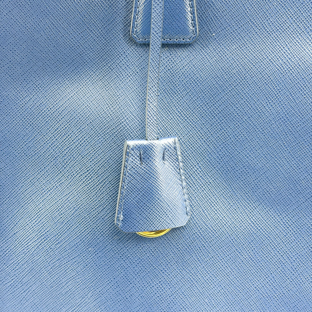 Prada Lux Open Saffiano Leather, Blue, Leather, Tote Bag