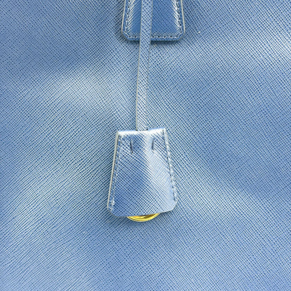 Prada Lux Open Saffiano Leather, Blue, Leather, Tote Bag