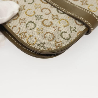 Celine Vintage Shoulder Bag Canvas, Khaki, Canvas, Shoulder Bag