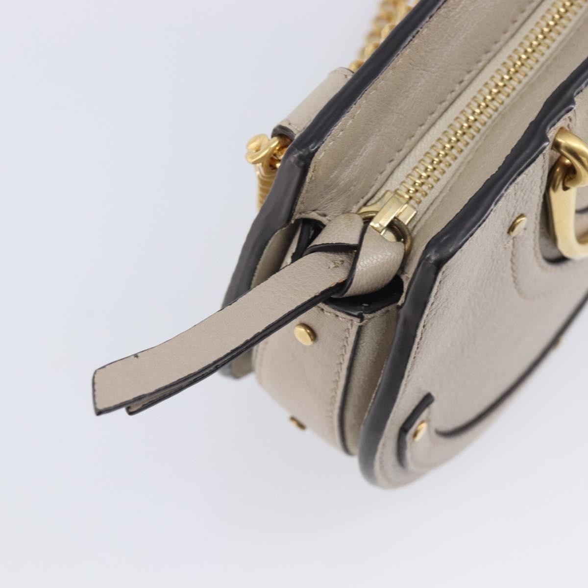 Chloe Pixie Belt Leather and Suede, Beige, Leather, Handbag