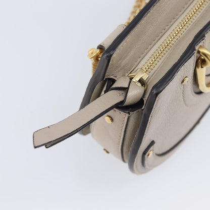 Chloe Pixie Belt Leather and Suede, Beige, Leather, Handbag