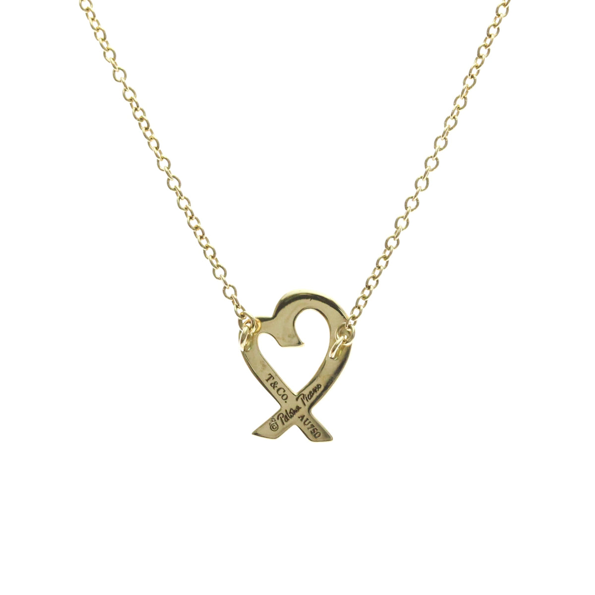Tiffany & Co. Paloma Picasso Loving Heart Pendant 18K Yellow Gold, Gold, Yellow Gold, Necklace