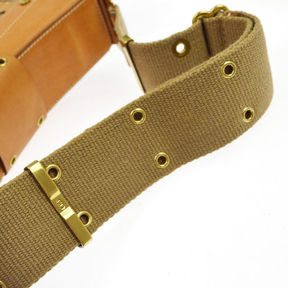 Christian Dior Vintage Street Chic Columbus Diorissimo Canvas with Leather, Brown, Canvas, Shoulder Bag
