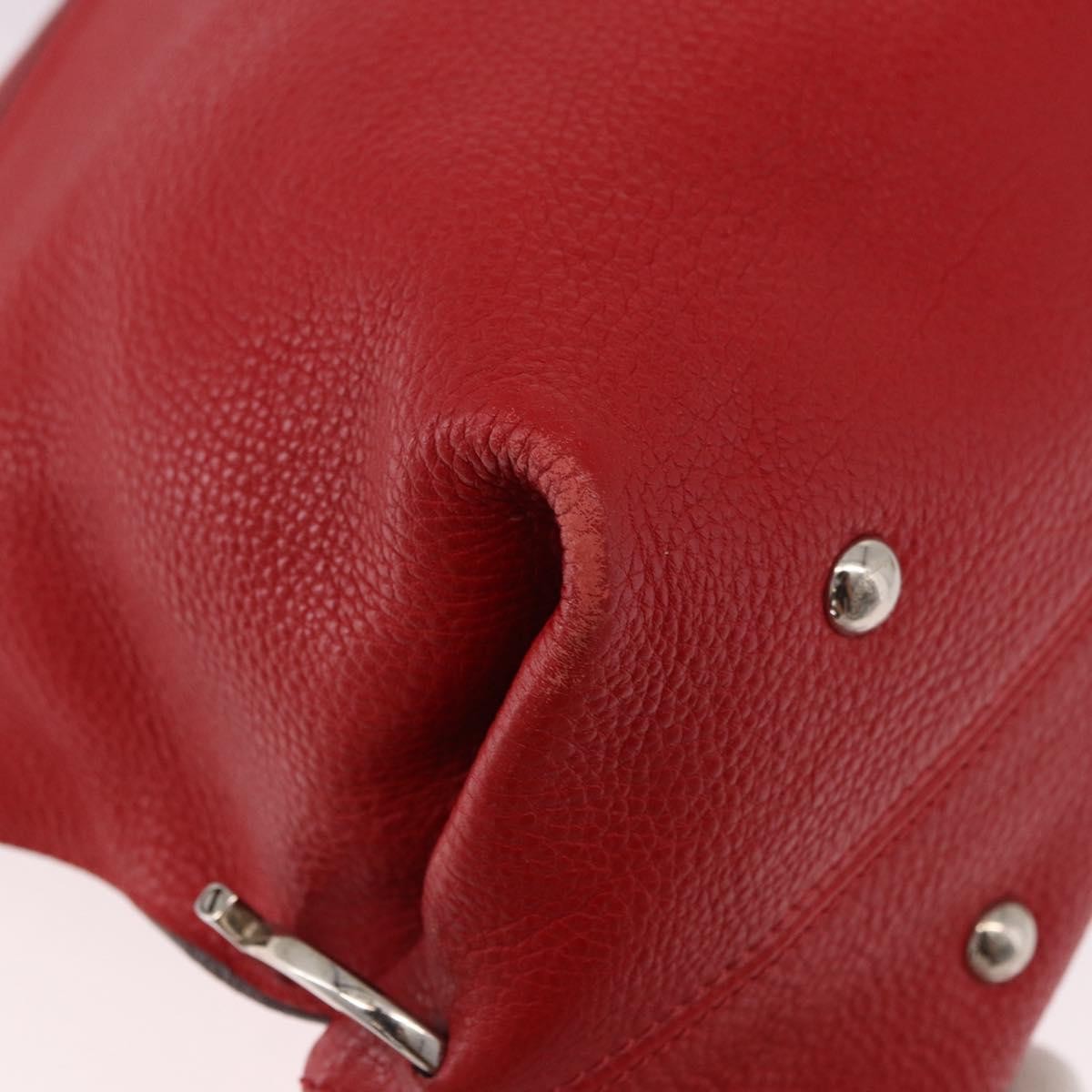 Salvatore Ferragamo Sofia Satchel Grainy Leather, Red, Leather, Handbag