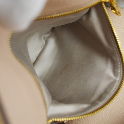 Miu Miu Madras Convertible Side Zip Satchel Leather, Beige, Leather, Tote Bag