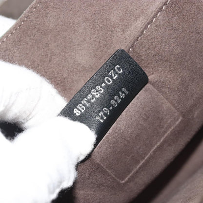 Fendi Kan I Leather, Gray, Leather, Shoulder Bag