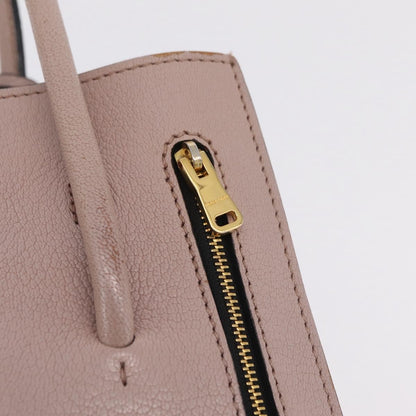Miu Miu Madras Convertible Compartment Leather, Beige, Leather, Tote Bag