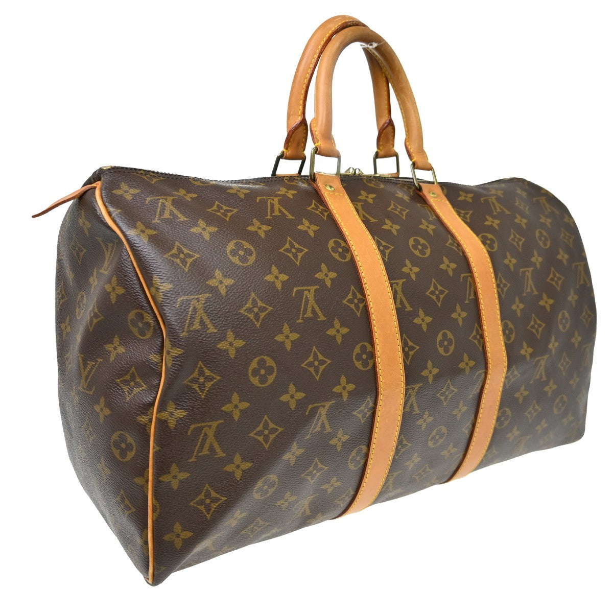 Louis Vuitton Keepall Monogram, Brown, Canvas, Travel Bag