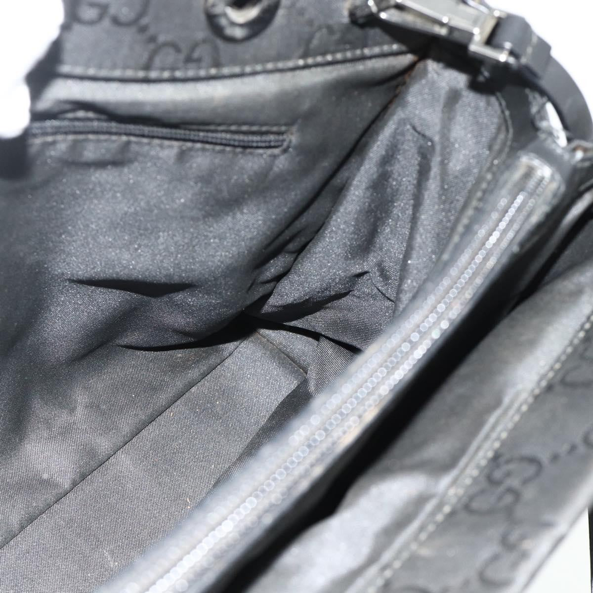 Gucci Vintage Bamboo Handle Tote GG Canvas, Black, Canvas, Tote Bag