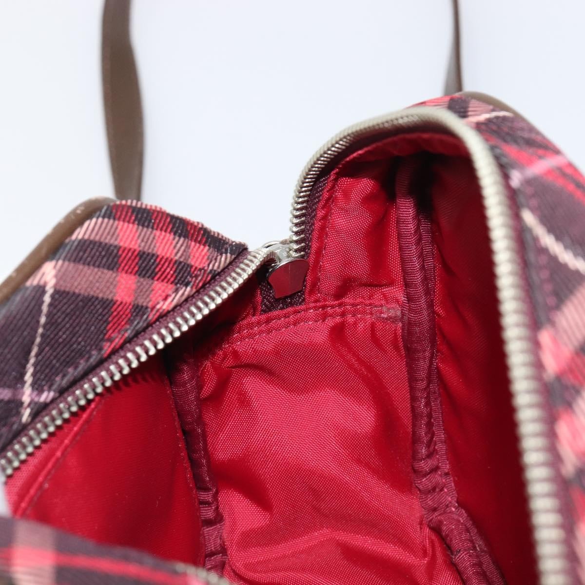 Burberry Nova Check Blue Label Nylon, Burgundy, Nylon, Shoulder Bag
