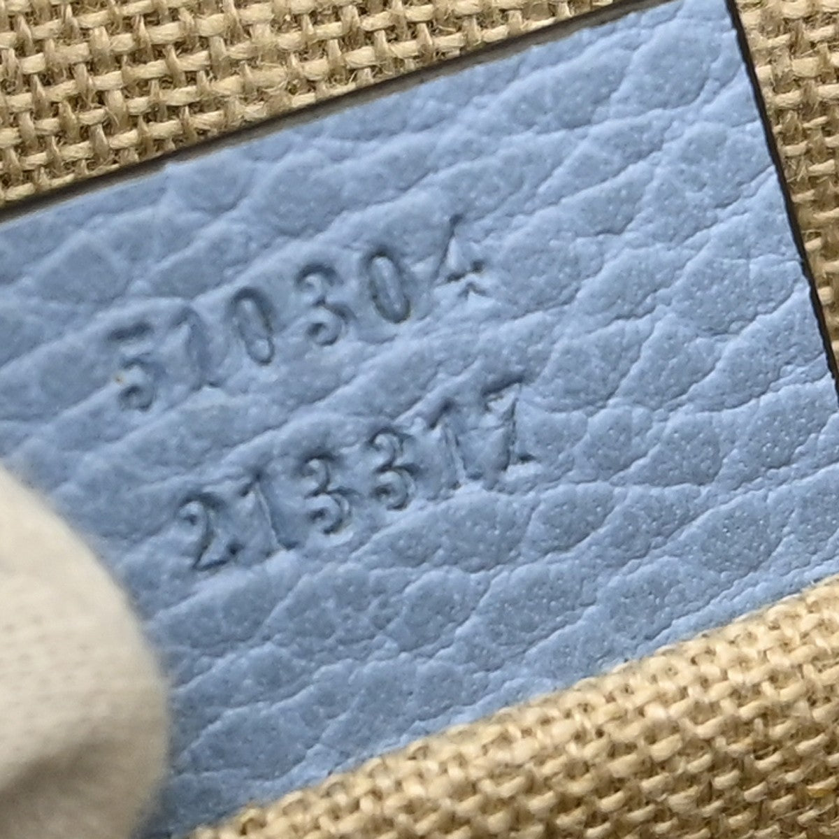 Gucci Interlocking Leather, Blue, Leather, Shoulder Bag