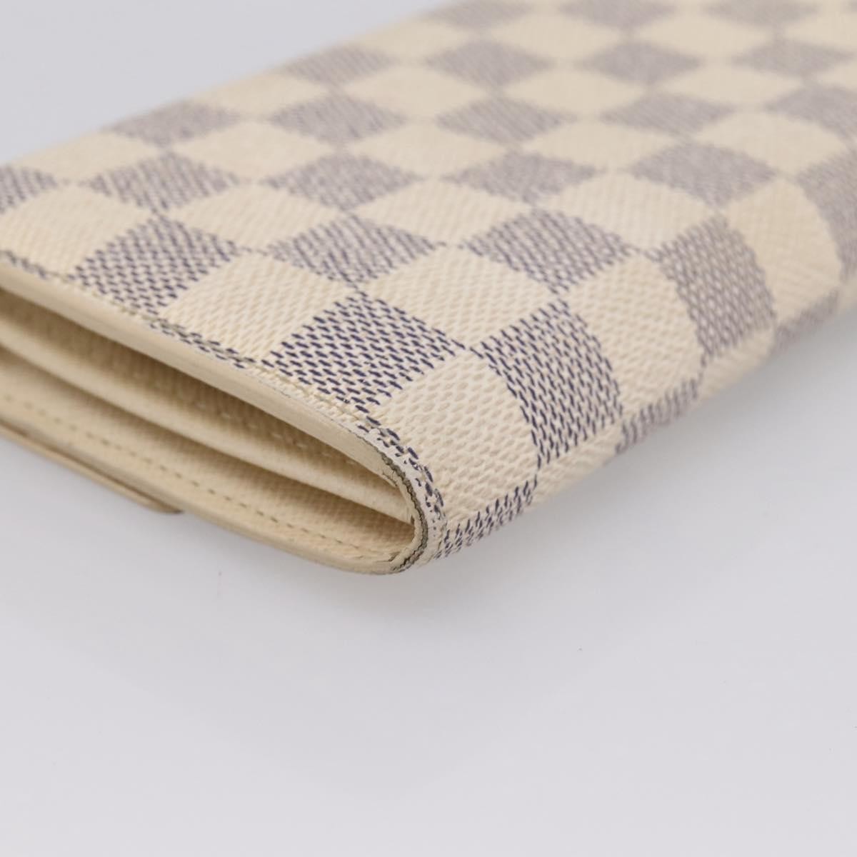 Louis Vuitton Sarah Damier, White, Canvas, Wallet