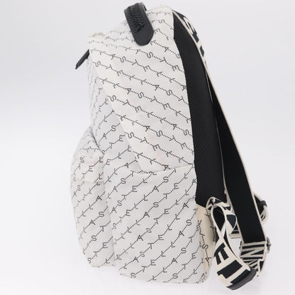 Stella McCartney Falabella Go Monogram Monogram Canvas, White, Nylon, Backpack