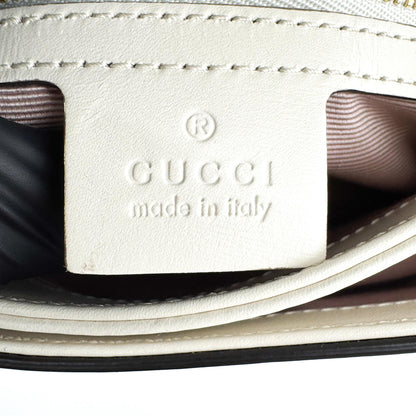 Gucci Arli Leather, White, Leather, Shoulder Bag