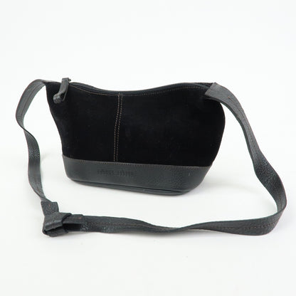 Miu Miu Shoulder Suede, Black, Suede, Shoulder Bag