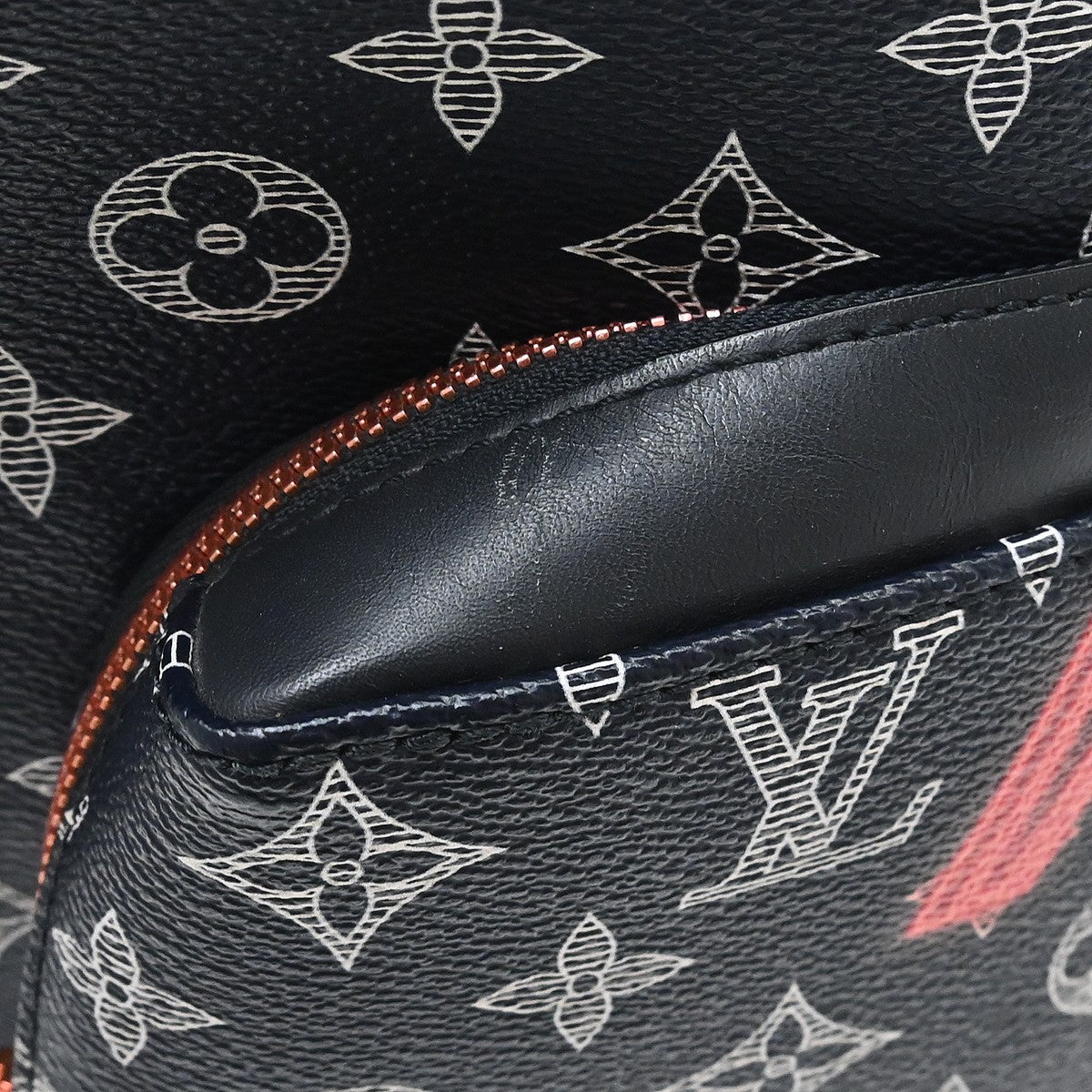 Louis Vuitton Apollo Limited Edition Upside Down Monogram Ink, Blue, Canvas, Backpack
