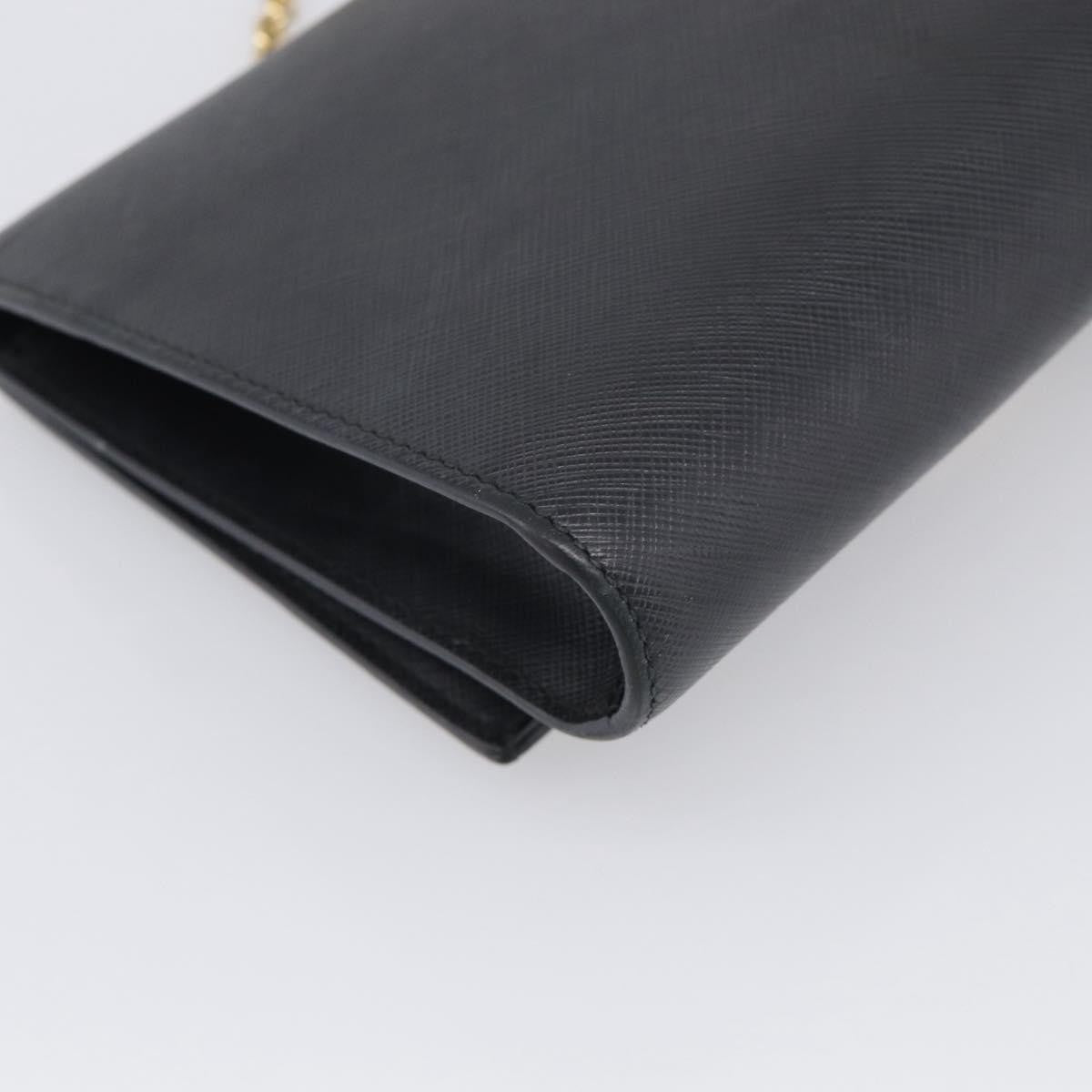Salvatore Ferragamo Vala Chain Leather, Black, Leather, Shoulder Bag