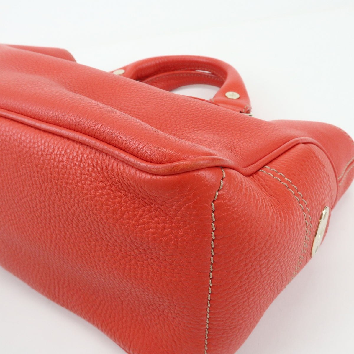 Celine Boogie Calfskin, Red, Leather, Handbag