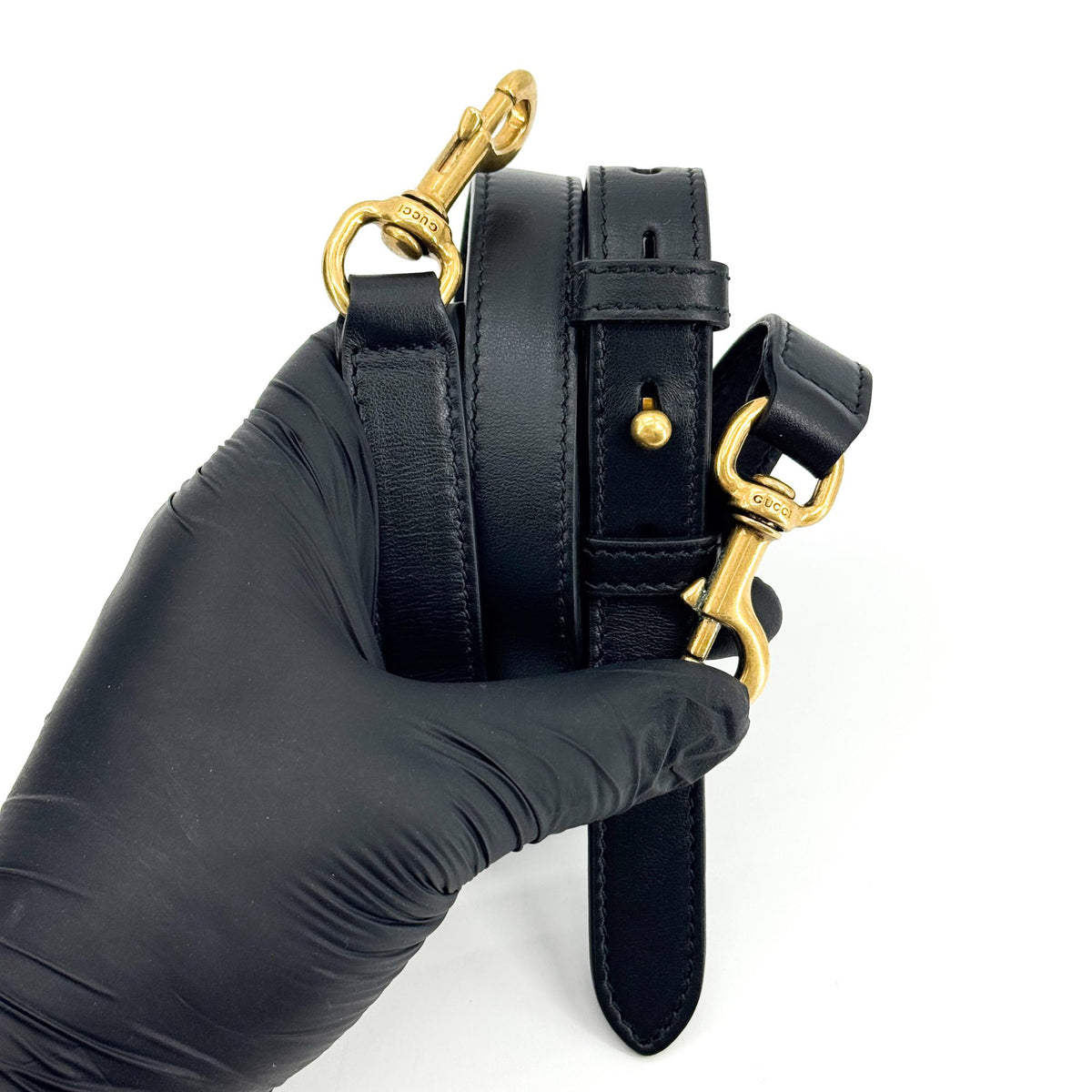 Gucci GG Marmont Matelasse Leather, Black, Leather, Shoulder Bag
