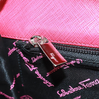 Salvatore Ferragamo Gancini Convertible Top Handle Saffiano Leather, Pink, Leather, Handbag