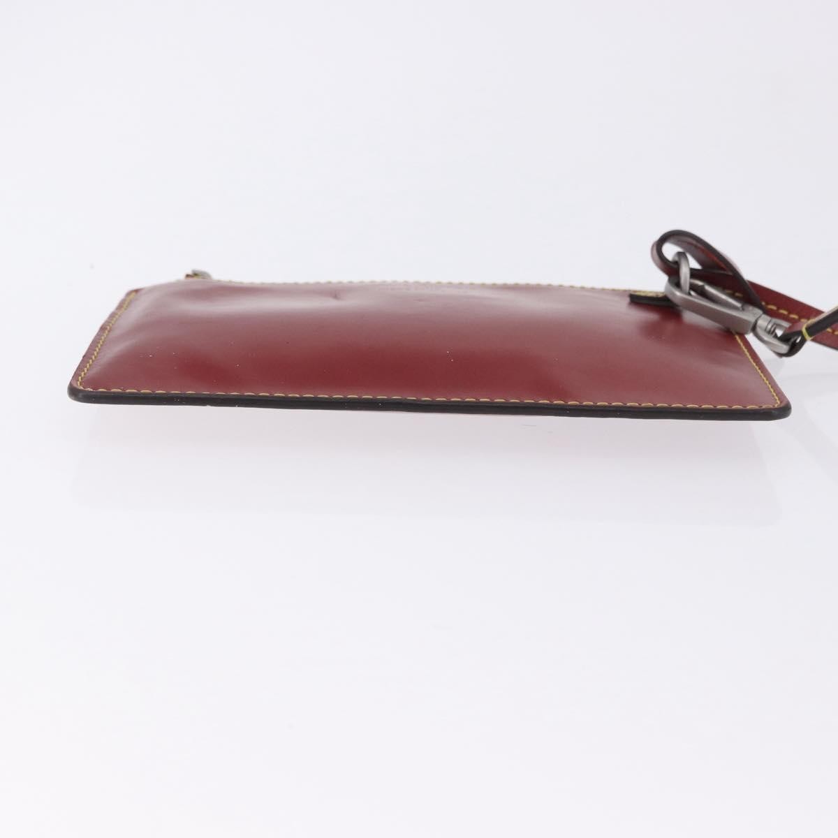 Louis Vuitton Neverfull Leather, Red, Leather, Clutch