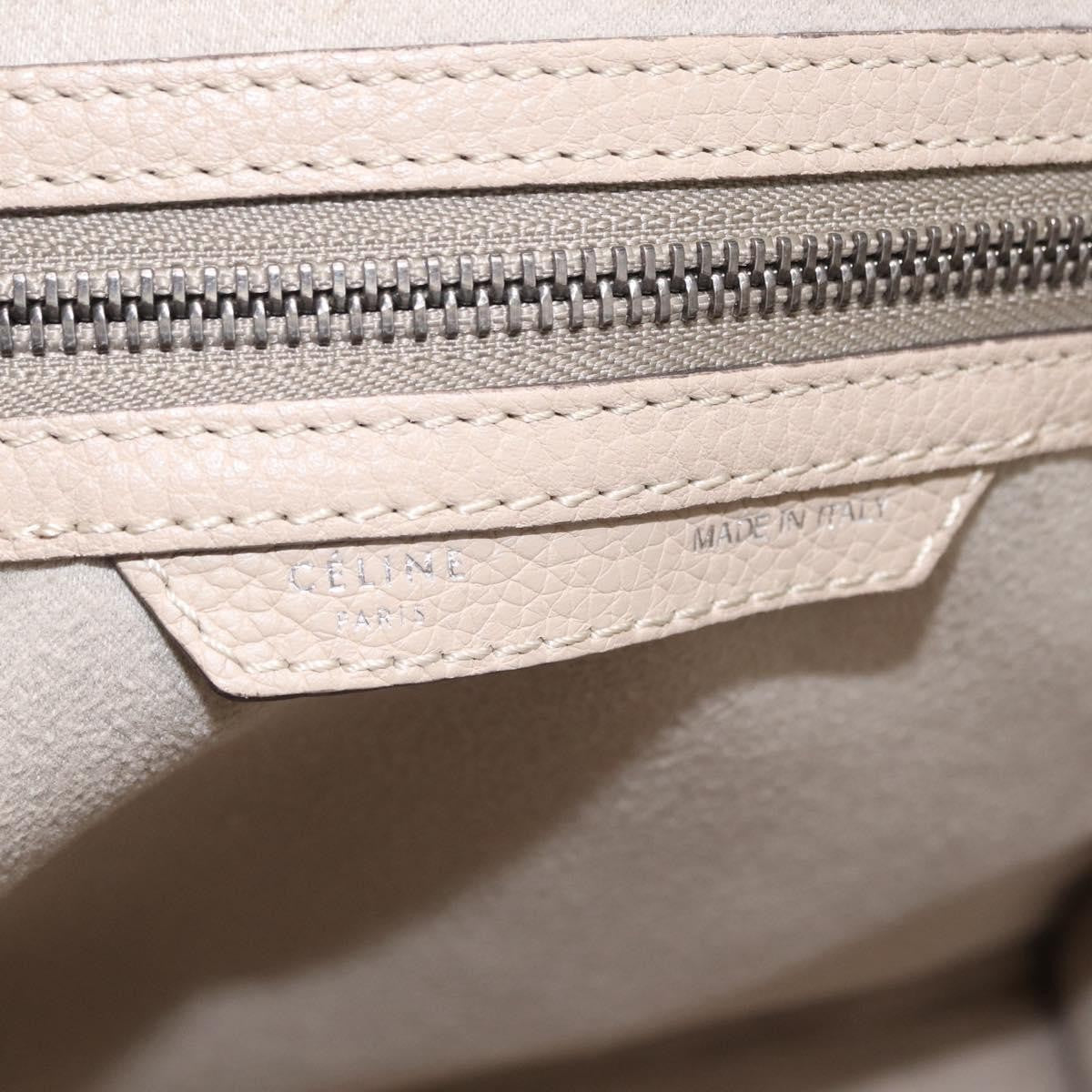 Celine Luggage Smooth Leather, Beige, Leather, Handbag