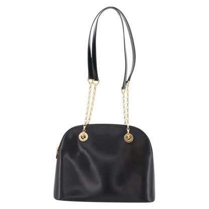 Celine Shoulder Leather, Black, Leather, Shoulder Bag