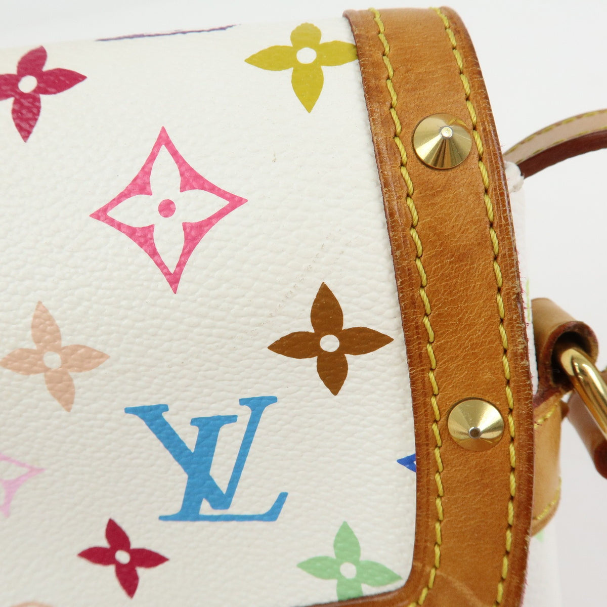 Louis Vuitton Sologne Monogram Multicolor, White, Canvas, Handbag