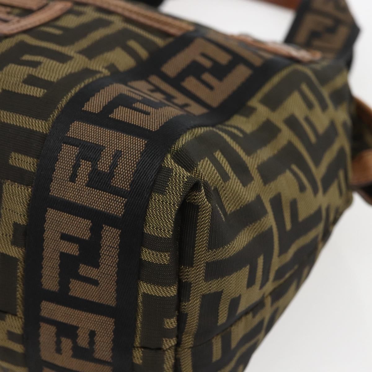 Fendi Vintage FF Zip Zucca Canvas, Brown, Canvas, Tote Bag